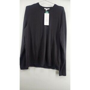 Threads 4 Thought Men's Medium Black Frederick Jersey Long Sleeve Henley NWT